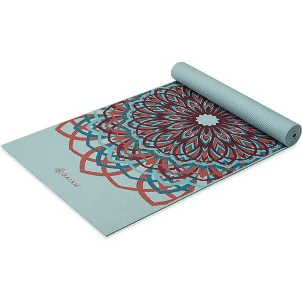 Gaiam Extra Thick Yoga Mat Non Slip 6mm Pilates Exercise Fitness Mat 68x24